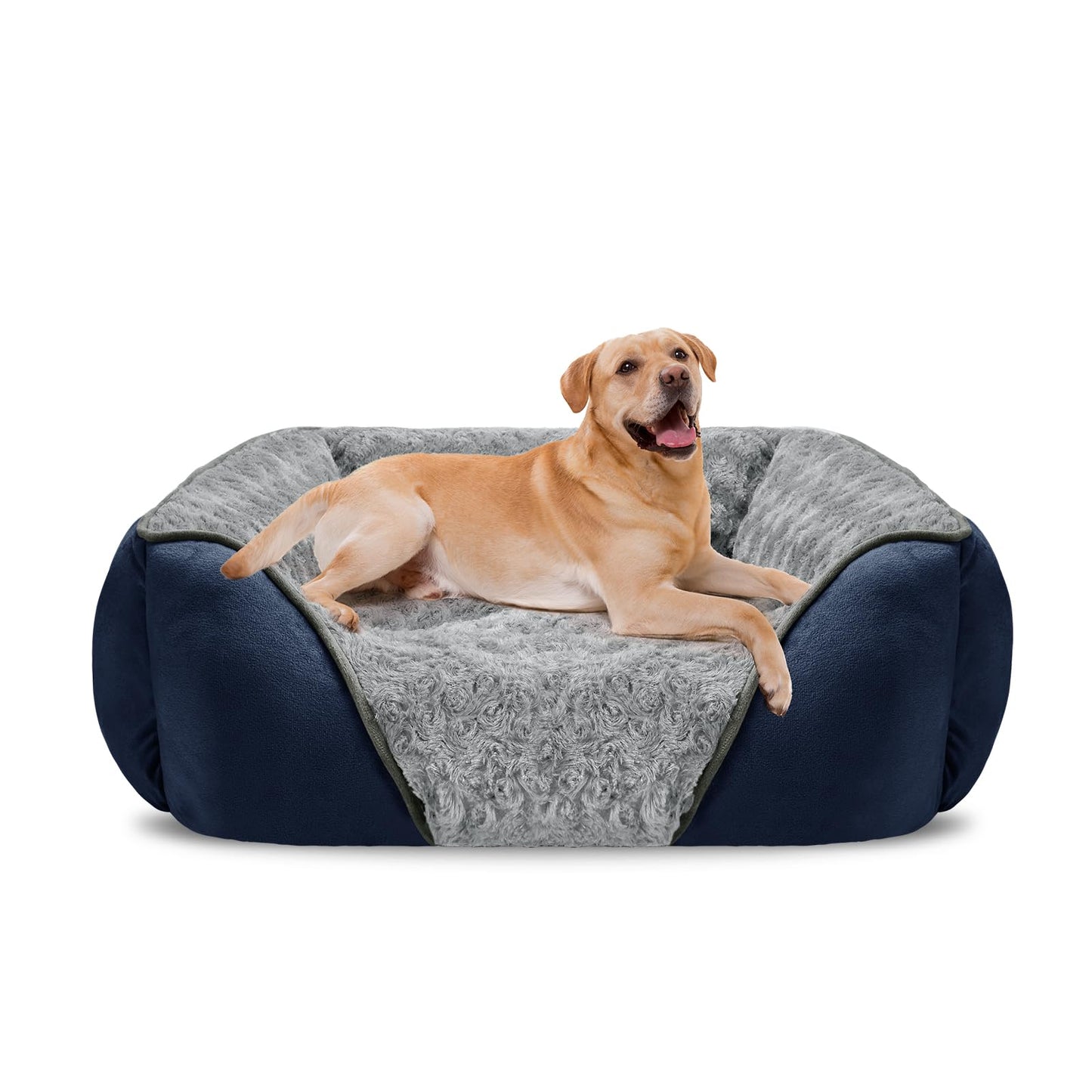 Orthopedic Dog Bed with Washable Cover & Anti-Slip Bottom