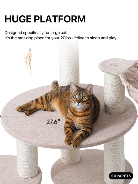 Sopapets Extra Large Cat Tree for Indoor Cats Large Adult Maine Coon