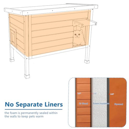 Insulated Cat House for Outdoor Cats