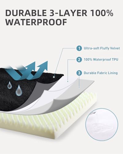 Orthopedic Dog Crate Bed with Egg Crate Foam & Washable Cover