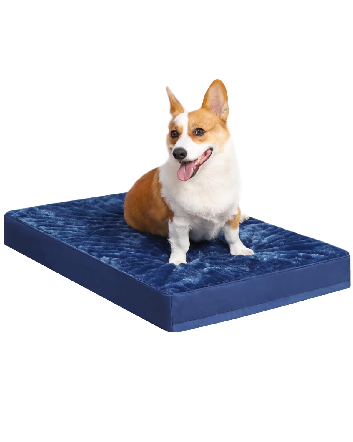 Orthopedic Dog Crate Bed with Egg Crate Foam & Washable Cover