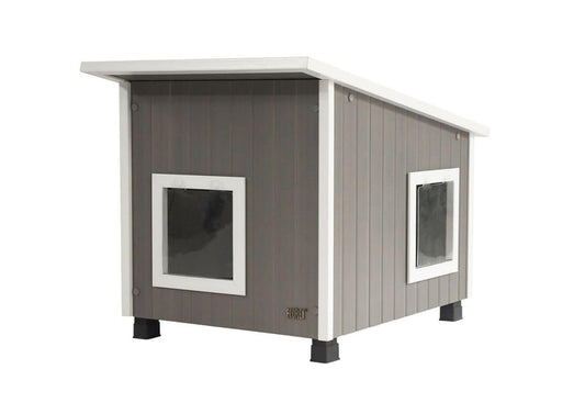 ECOFLEX Outdoor Cat House with Dual Entry & Elevated Floor