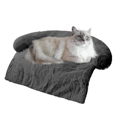 Calming Plush Dog & Cat Bed Mat with Waterproof Washable Cover