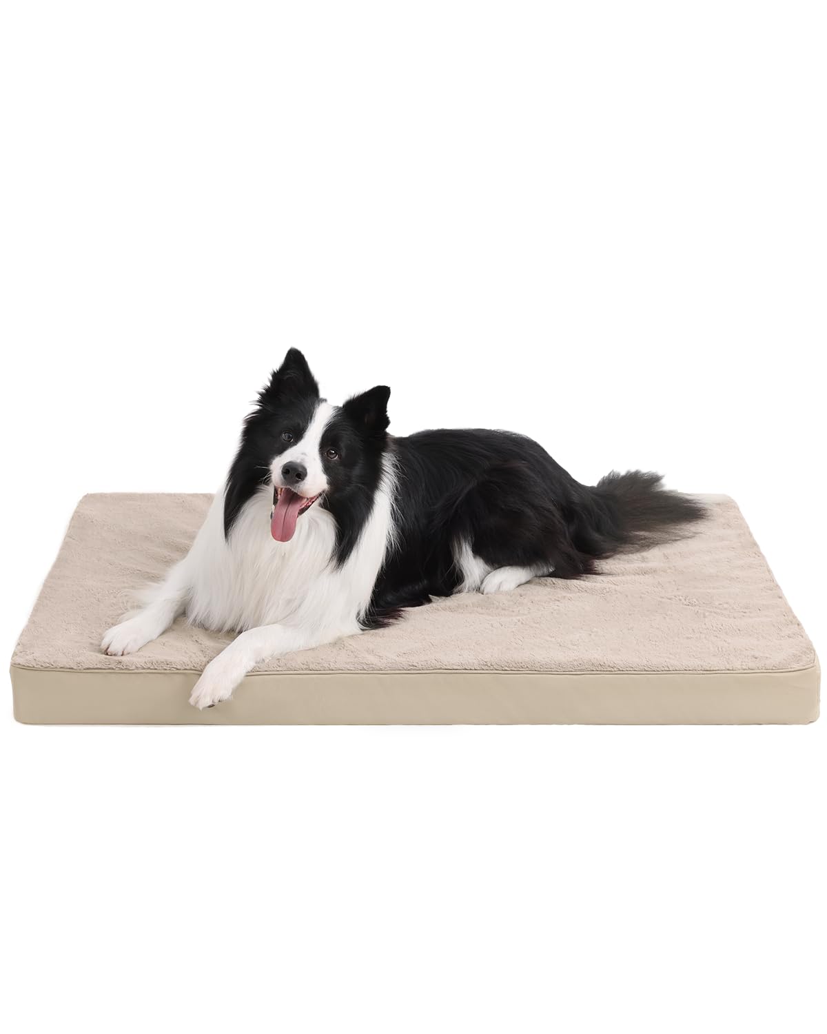 Orthopedic Dog Crate Bed with Egg Crate Foam & Washable Cover