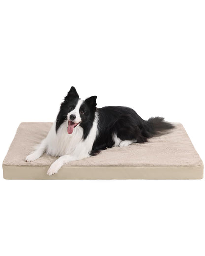 Orthopedic Dog Crate Bed with Egg Crate Foam & Washable Cover