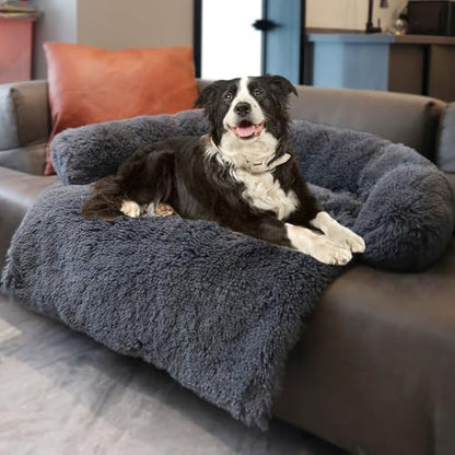 Calming Plush Dog & Cat Bed Mat with Waterproof Washable Cover