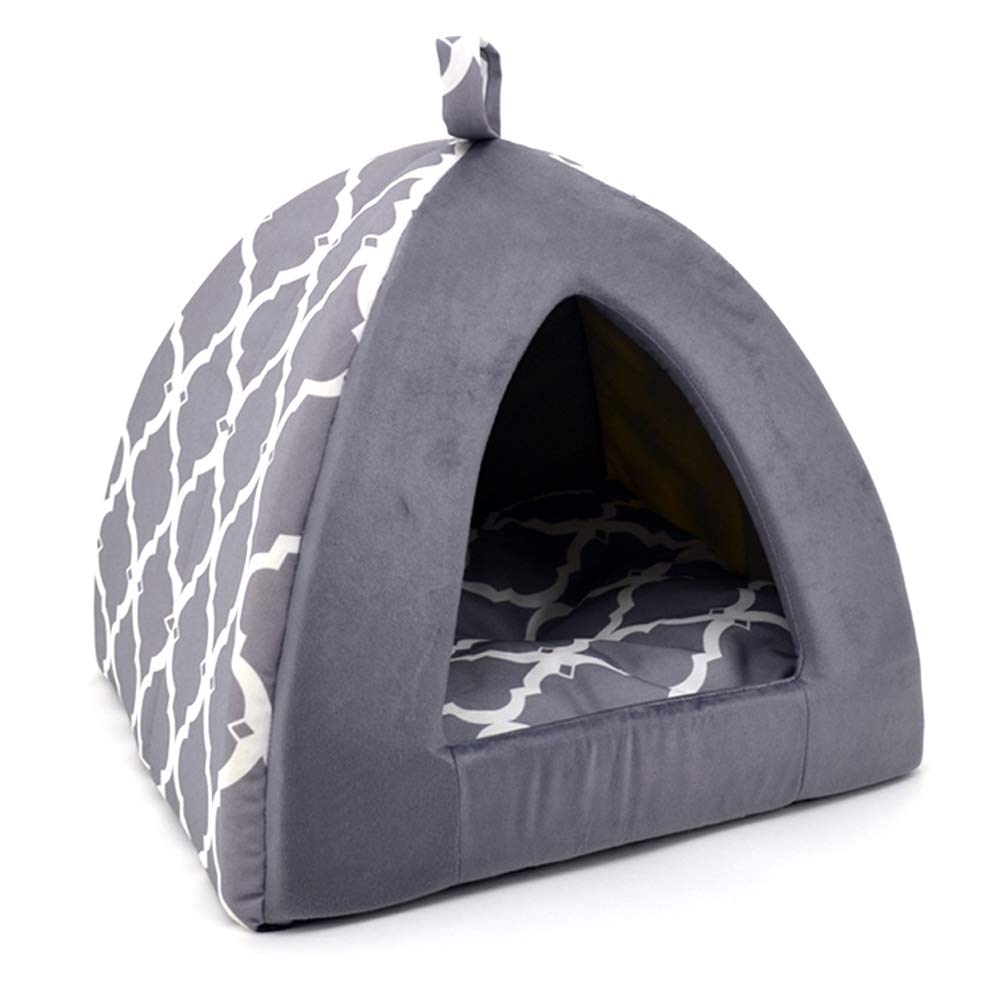 Domed Cat Cave Bed with Removable Cushion for Indoor Cats
