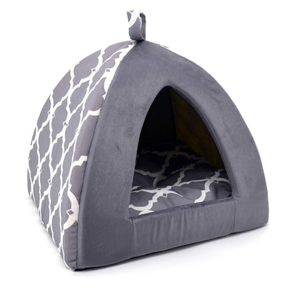 Domed Cat Cave Bed with Removable Cushion for Indoor Cats