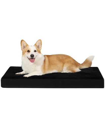 Orthopedic Dog Crate Bed with Egg Crate Foam & Washable Cover