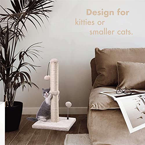 Sisal Cat Scratching Post with Hanging Ball for Indoor Cats