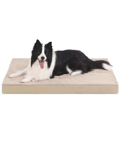 Orthopedic Dog Crate Bed with Egg Crate Foam & Washable Cover