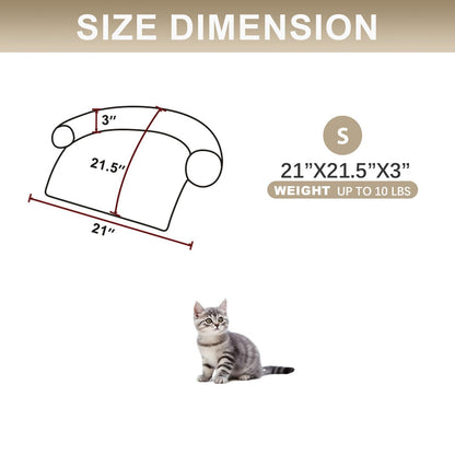 Calming Plush Dog & Cat Bed Mat with Waterproof Washable Cover