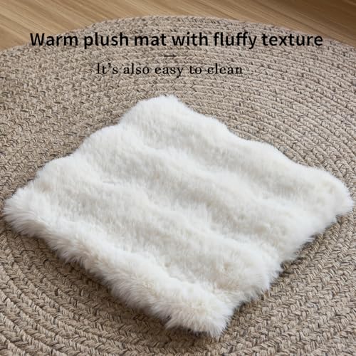 Modern Wooden Cat House with Plush Cushion & Hanging Toy Hideaway