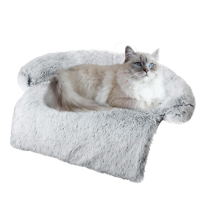 Calming Plush Dog & Cat Bed Mat with Waterproof Washable Cover