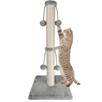 Dimaka Cat Scratching Post, Cat Scratcher for Large Cats with Teasing Toy Ball