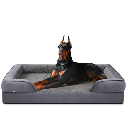 XL Orthopedic Dog Sofa Bed with Egg Crate Foam & Waterproof Lining