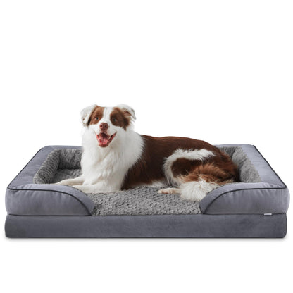 XL Orthopedic Dog Sofa Bed with Egg Crate Foam & Waterproof Lining