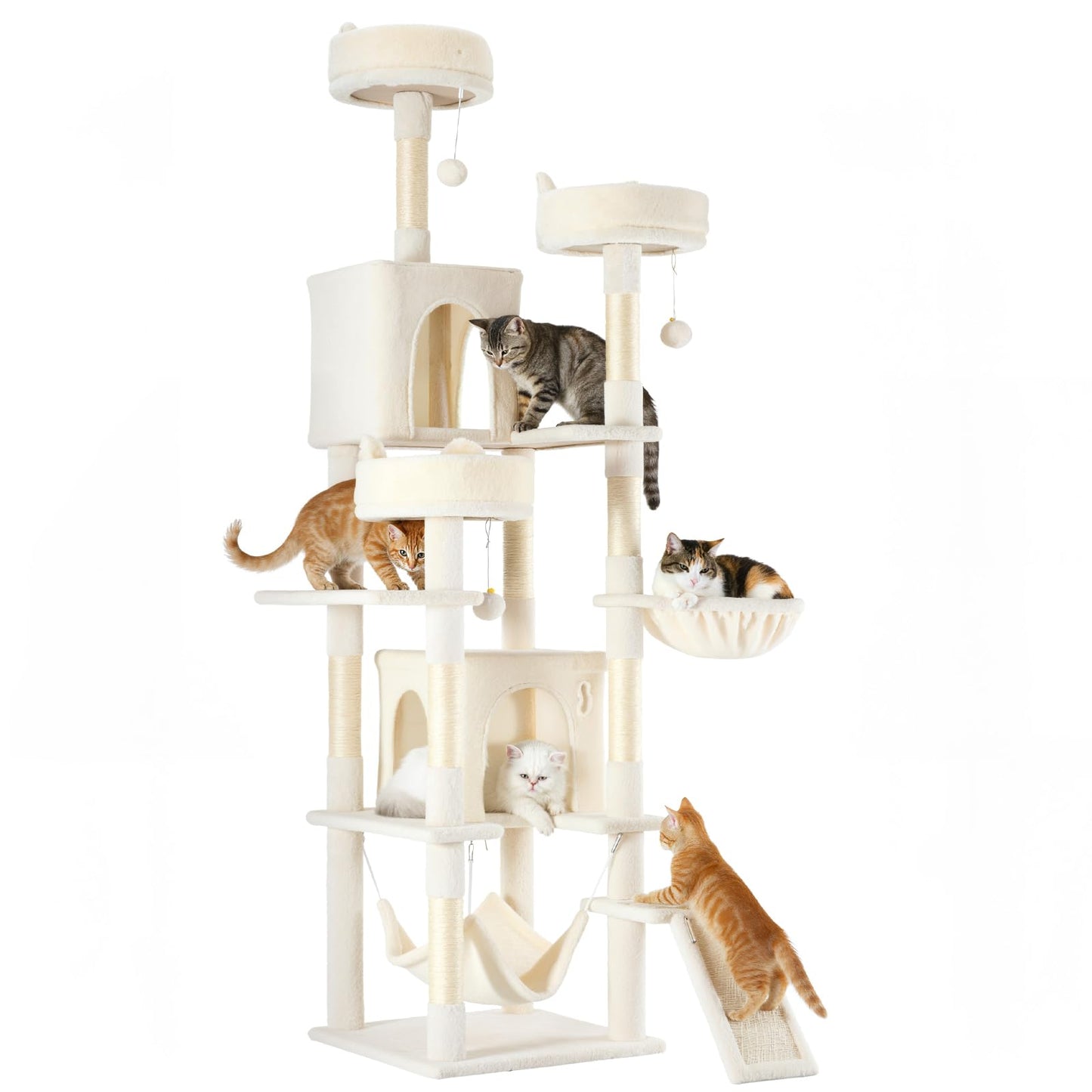 Sweetcrispy Cat Tree Tower – Multi-Level with Sisal Scratching Post