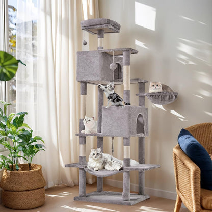 Sweetcrispy Cat Tree Tower – Multi-Level with Sisal Scratching Post