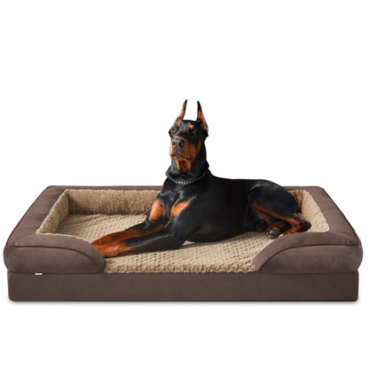 XL Orthopedic Dog Sofa Bed with Egg Crate Foam & Waterproof Lining