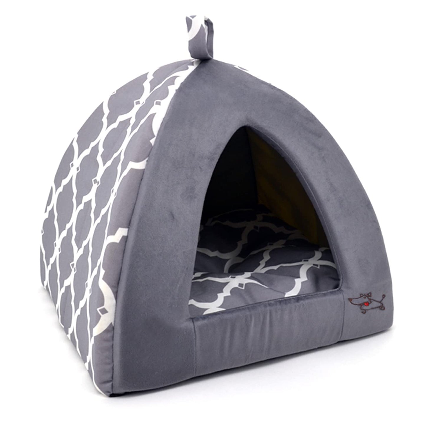 Domed Cat Cave Bed with Removable Cushion for Indoor Cats