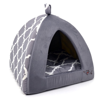 Domed Cat Cave Bed with Removable Cushion for Indoor Cats