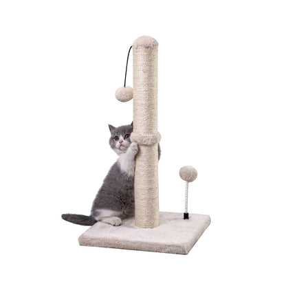 Sisal Cat Scratching Post with Hanging Ball for Indoor Cats