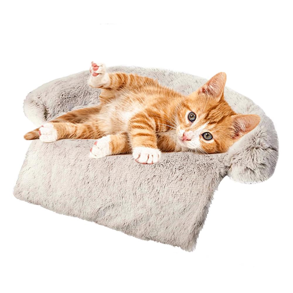 Calming Plush Dog & Cat Bed Mat with Waterproof Washable Cover
