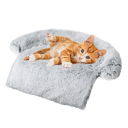 Calming Plush Dog & Cat Bed Mat with Waterproof Washable Cover