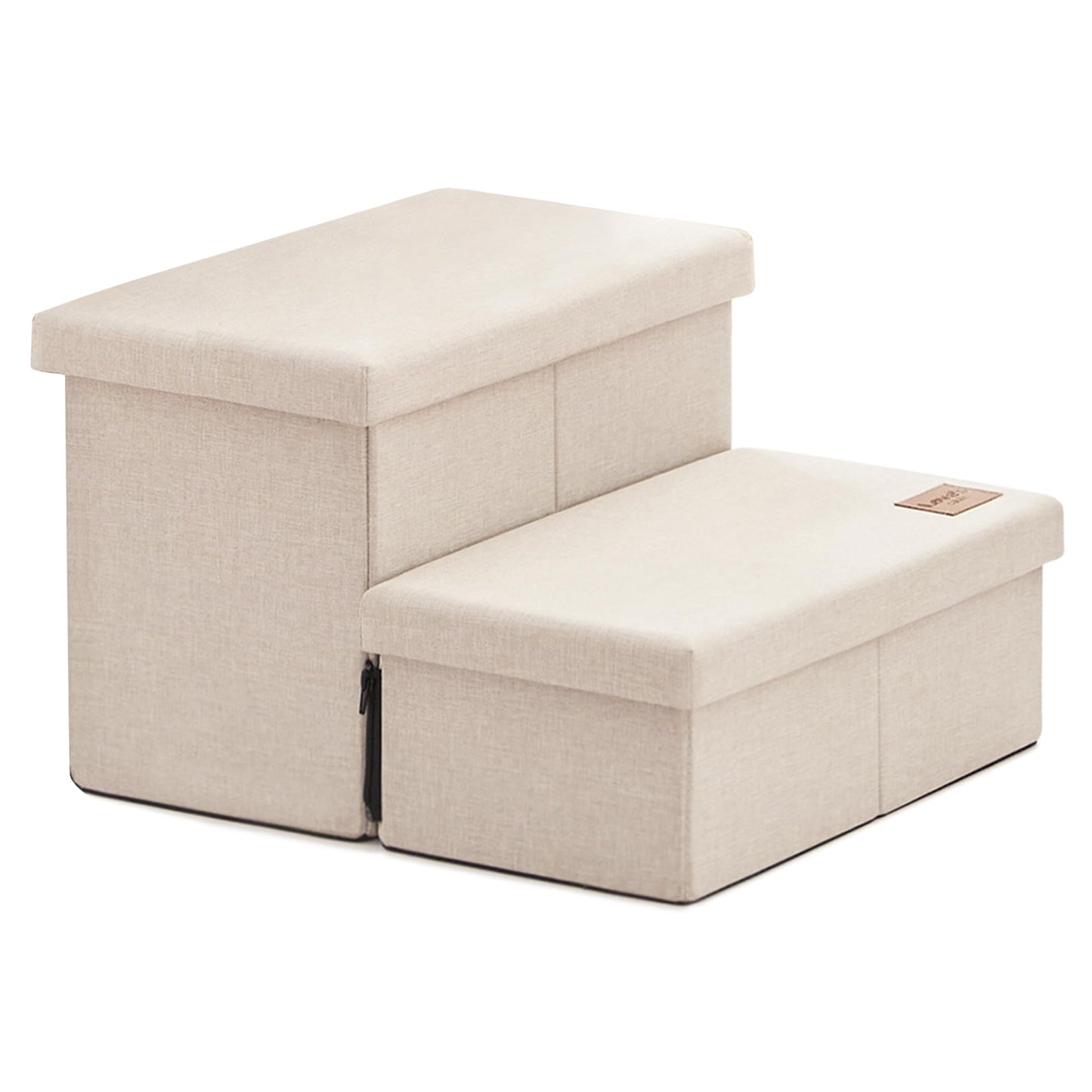 Foldable 3-Step Pet Ramp with Storage & Adjustable Height