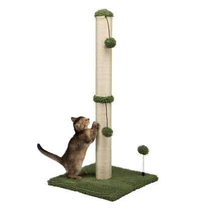 Sisal Cat Scratching Post with Hanging Ball for Indoor Cats