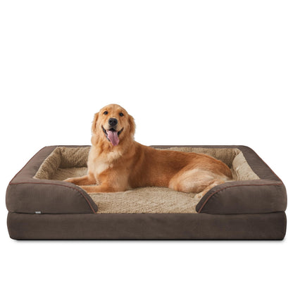 XL Orthopedic Dog Sofa Bed with Egg Crate Foam & Waterproof Lining