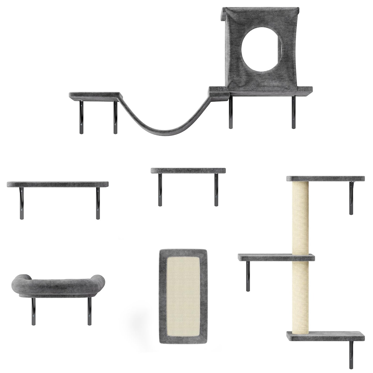 NUNU LAB Cat Wall Shelves Set