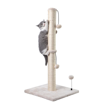 Sisal Cat Scratching Post with Hanging Ball for Indoor Cats