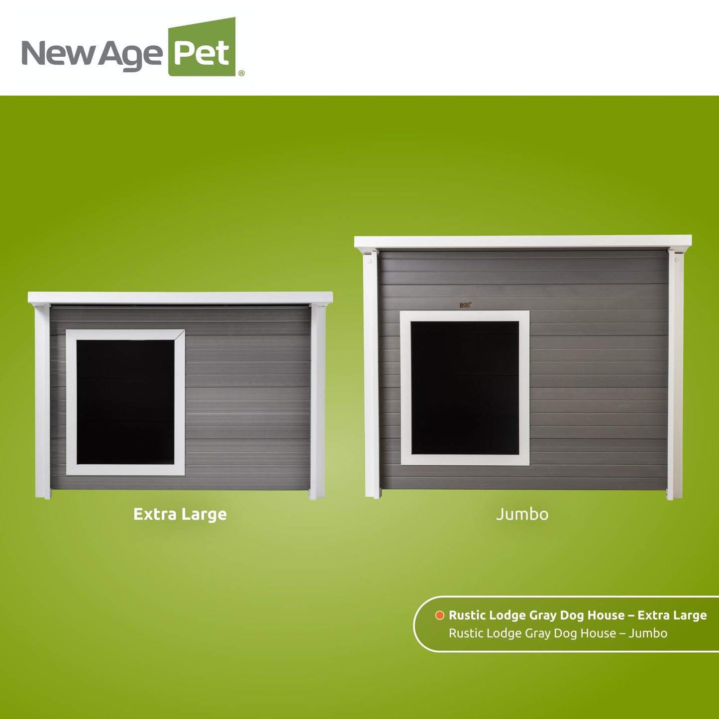 ECOFLEX Rustic Lodge Dog House with Weatherproof Outdoor Design