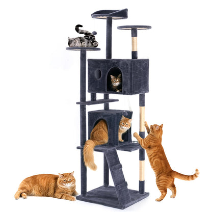 Sweetcrispy Cat Tree Tower – Multi-Level with Sisal Scratching Post