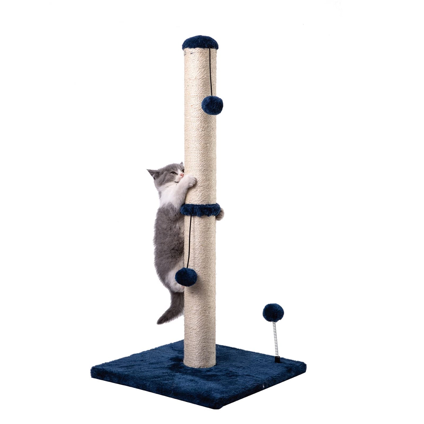 Sisal Cat Scratching Post with Hanging Ball for Indoor Cats