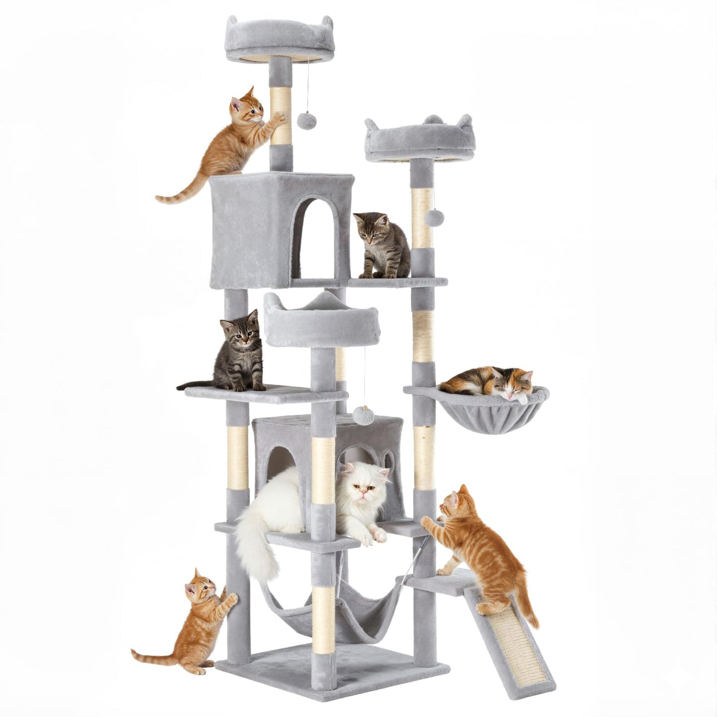 Sweetcrispy Cat Tree Tower – Multi-Level with Sisal Scratching Post