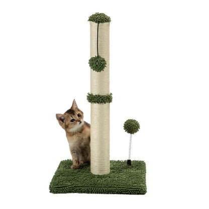 Sisal Cat Scratching Post with Hanging Ball for Indoor Cats