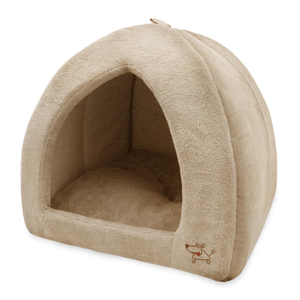 Domed Cat Cave Bed with Removable Cushion for Indoor Cats