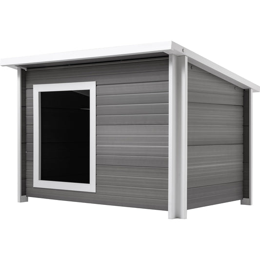 ECOFLEX Rustic Lodge Dog House with Weatherproof Outdoor Design