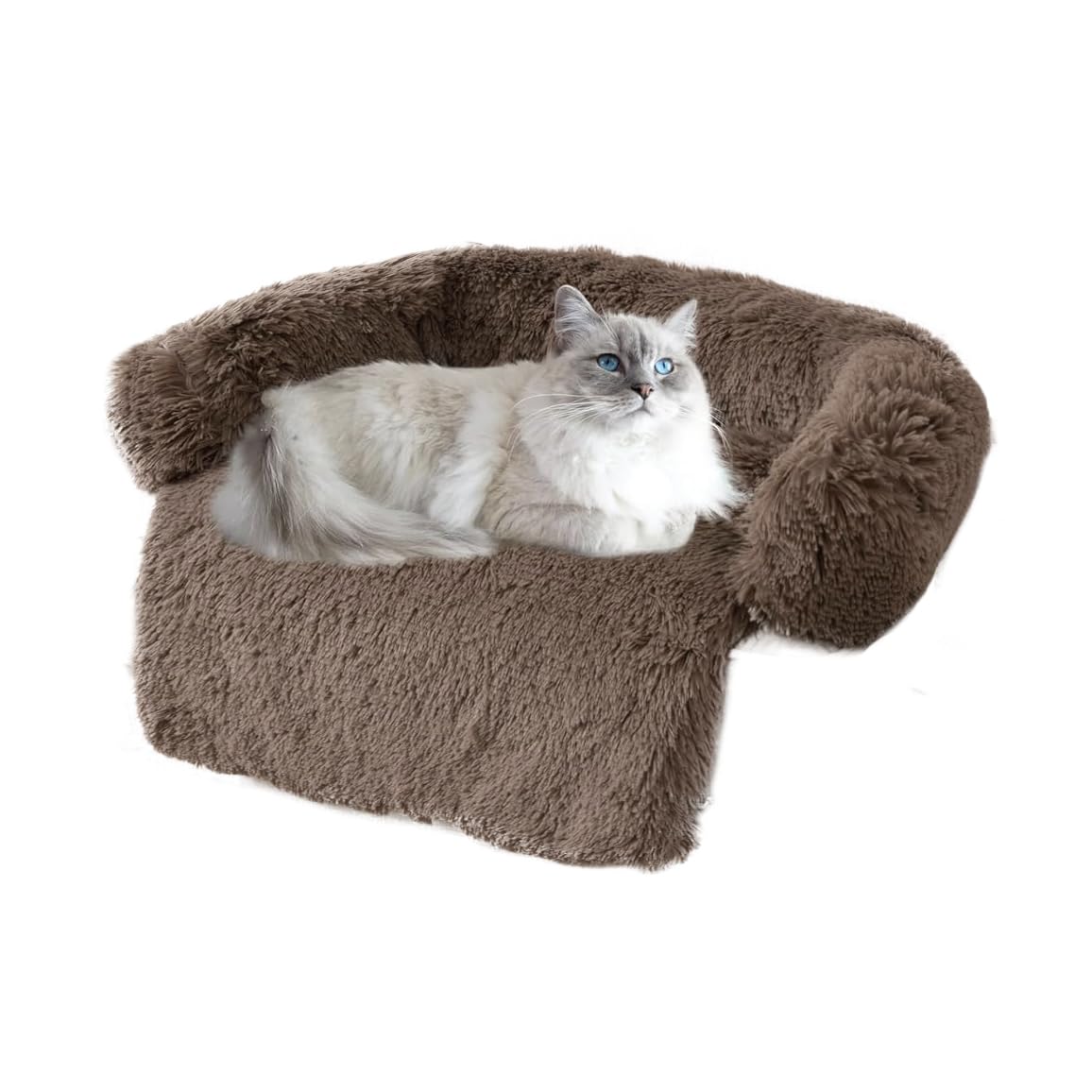 Calming Plush Dog & Cat Bed Mat with Waterproof Washable Cover