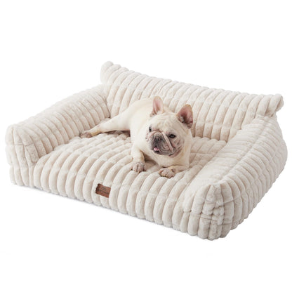 ComfyFleece Dog Sofa Bed with Washable Cover for Medium Dogs
