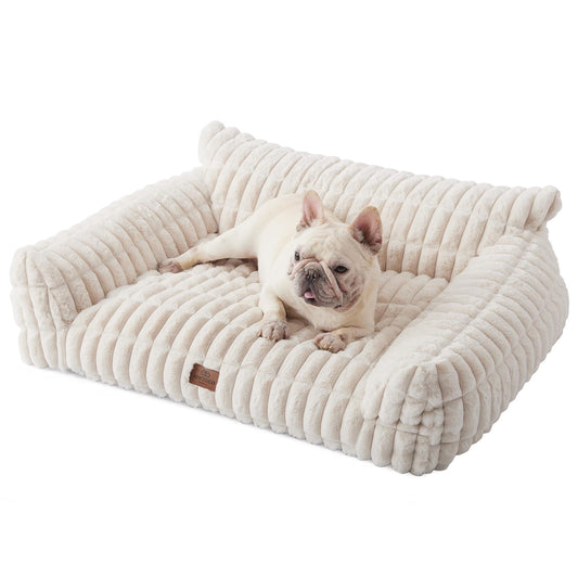 ComfyFleece Dog Sofa Bed with Washable Cover for Medium Dogs