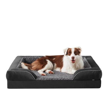 XL Orthopedic Dog Sofa Bed with Egg Crate Foam & Waterproof Lining