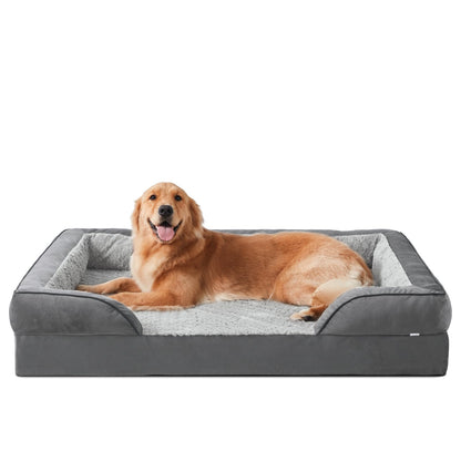 XL Orthopedic Dog Sofa Bed with Egg Crate Foam & Waterproof Lining