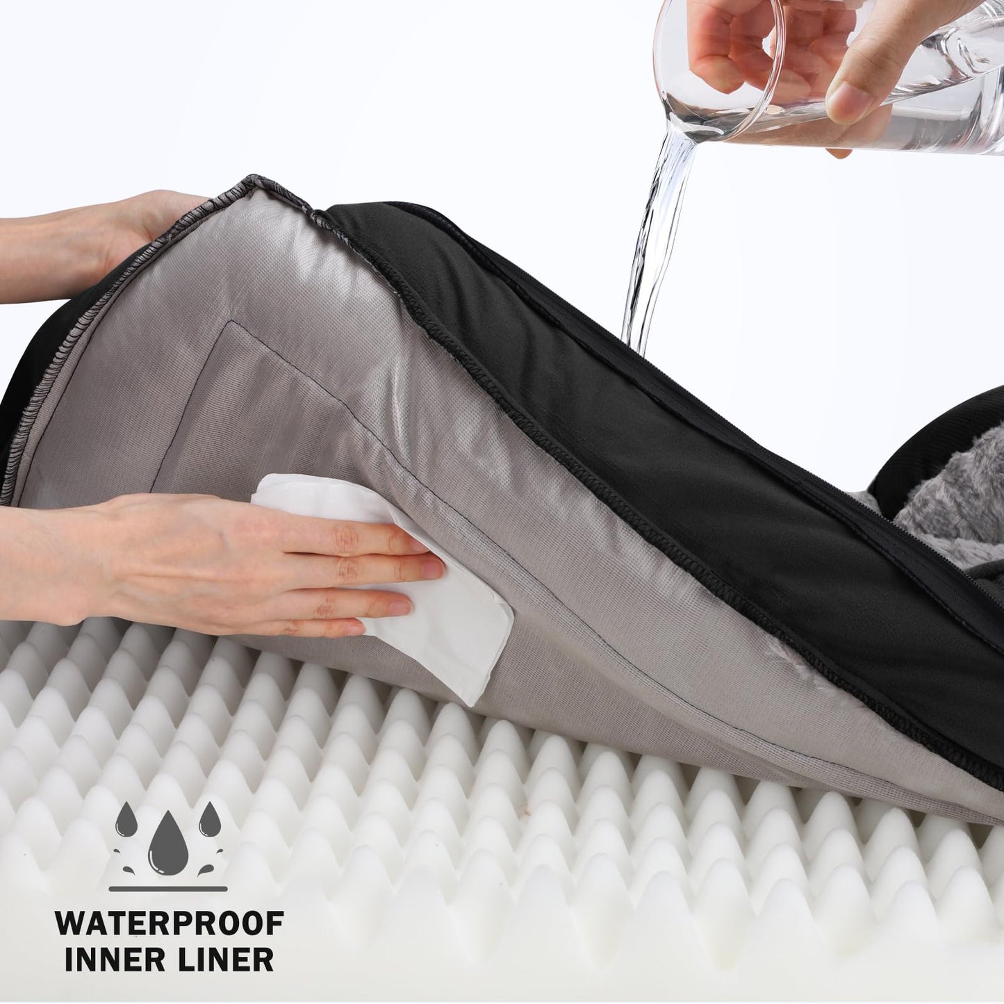 XL Orthopedic Dog Sofa Bed with Egg Crate Foam & Waterproof Lining