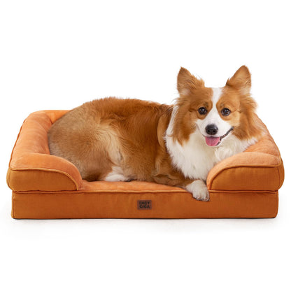Orthopedic Dog Sofa Bed with Memory Foam & Waterproof Cover