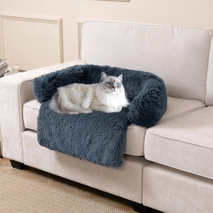 Calming Plush Dog & Cat Bed Mat with Waterproof Washable Cover