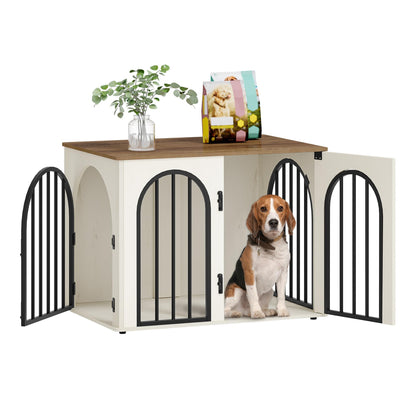 Wooden Dog Crate Furniture Kennel End Table for Dogs